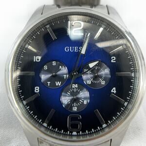 Men's Guess Steel Blue Dial Chronograph Watch Model U0252G2